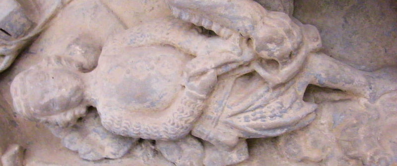 Germany Nienburg - St Marien and St Cyprian Margrave Thietmar died 978 and son Gero effigy 1350